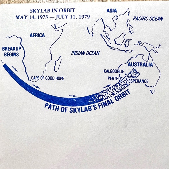 US POSTAL ERROR " Last Day" Commemorative Skylab Re-Entry - Picture 7 of 9